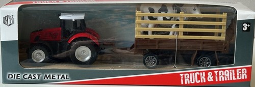 Set red tractor trailer and - +,